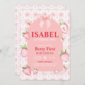 Coquette Berry eerste verjaardag Kaart (Voorkant / Achterkant)