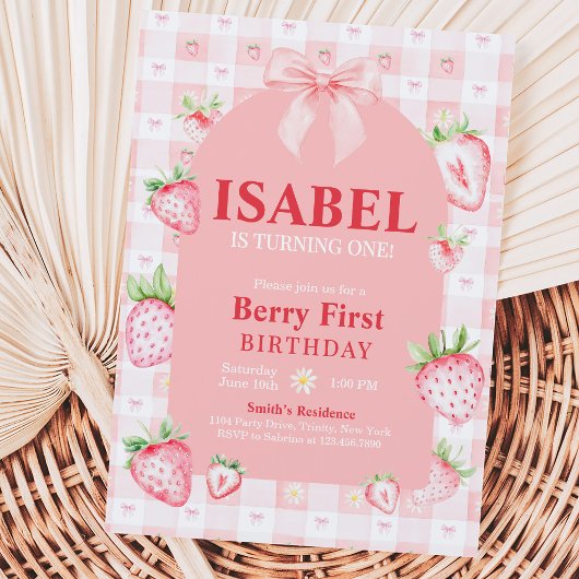 Coquette Berry Eerste Verjaardag Kaart