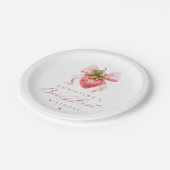 Coquette Berry eerste verjaardag Papieren Bordje (Gekanteld)