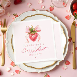 Coquette Berry eerste verjaardag Servet