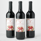 Coquette Berry in Liefde Wijnfles Label Wijn Etiket (Flessen)