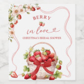 Coquette Berry in Liefde Wijnfles Label Wijn Etiket (Enkel label)