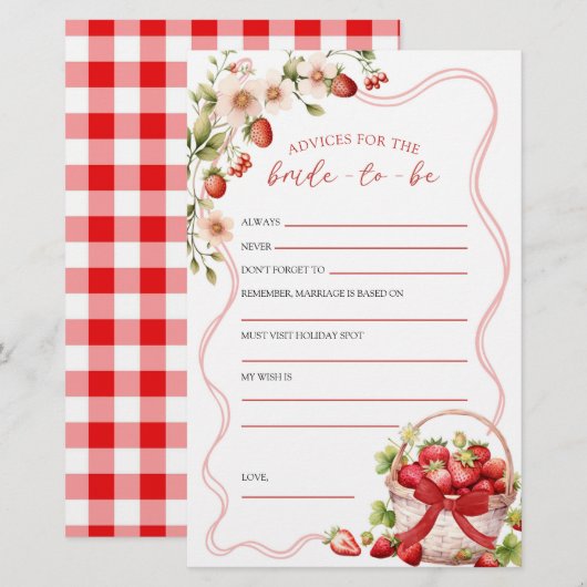 Coquette Berry in Love adviseert bruid om een spel (Voorkant / Achterkant)