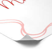 Coquette Berry in Love raadt hoeveel kussen Poster (Hoek)