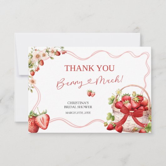 Coquette Berry in Love Shower Dank u kaart (Voorkant)