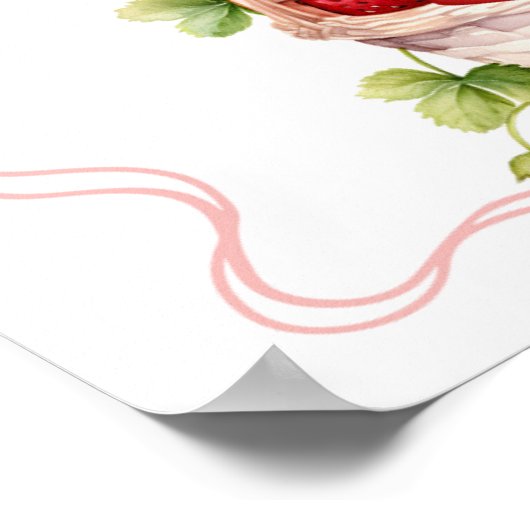 Coquette Berry In Love Vrijgezellenfeest Party Sig Poster (Hoek)