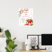 Coquette Berry In Love Vrijgezellenfeest Welkomstb Poster (Thuiskantoor)