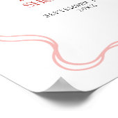 Coquette Berry In Love Vrijgezellenfeest Welkomstb Poster (Hoek)