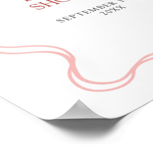 Coquette Berry In Love Vrijgezellenfeest Welkomstb Poster (Hoek)