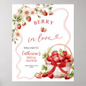 Coquette Berry In Love Vrijgezellenfeest Welkomstb Poster (Voorkant)