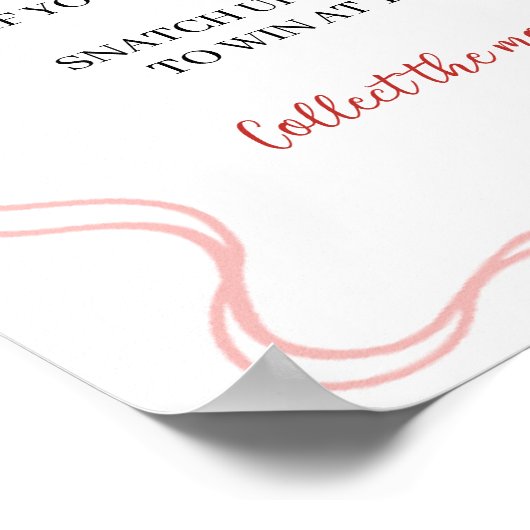 Coquette Berry In Love Zeg Niet Bruid Spelbord Poster (Hoek)