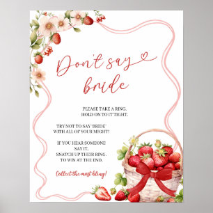 Coquette Berry In Love Zeg Niet Bruid Spelbord Poster