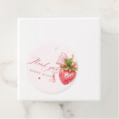 Coquette Berry Sweet Baby shower Bedankjes Labels (In situ)