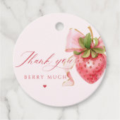 Coquette Berry Sweet Baby shower Bedankjes Labels (Voorkant)