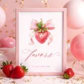 Coquette Berry Sweet Baby shower Favorieten Tafelt Poster