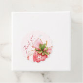 Coquette Berry Sweet Baby shower geschulpte Labels (In situ)