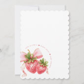 Coquette Berry Sweet Baby shower Invitation Kaart (Achterkant)