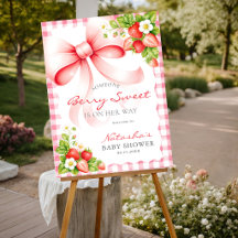 Coquette Berry Sweet Baby Shower Ontvangstbord