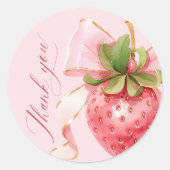 Coquette Berry Sweet Baby shower Ronde Sticker (Voorkant)