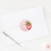 Coquette Berry Sweet Baby shower Ronde Sticker (Envelop)