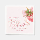 Coquette Berry Sweet Baby shower Servet (Voorkant)