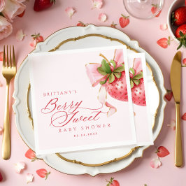 Coquette Berry Sweet Baby shower Servet