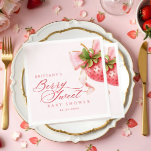 Coquette Berry Sweet Baby shower Servet
