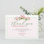 Coquette Berry Sweet Elke leeftijd Verjaardag Bedankkaart (Staand voorkant)