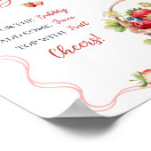 Coquette Berry Verliefd Bruidsfeest Mimosa Poster (Hoek)