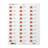 Coquette Berry verliefd bruiloft adreslabel Etiket (Full Sheet)