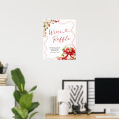 Coquette Berry Verliefd Wine Raffle Game Bord Poster (Thuiskantoor)