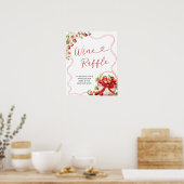 Coquette Berry Verliefd Wine Raffle Game Bord Poster (Keuken)
