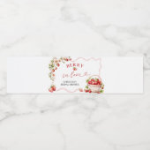 Coquette Berry Verliefde Bruidsdouche Fles Etiket (Enkel label)