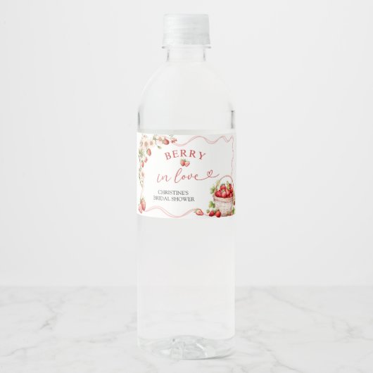 Coquette Berry Verliefde Bruidsdouche Fles Etiket (Voorkant)
