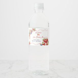Coquette Berry Verliefde Bruidsuitnodiging Fles La Waterfles Etiket