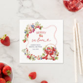 Coquette Berry verliefde bruiloftsborrel servetten (Insitu)