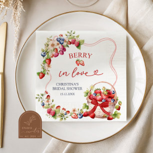 Coquette Berry verliefde bruiloftsborrel servetten