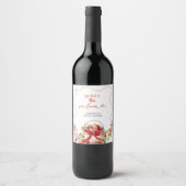 Coquette Berry Verliefde Wijng fles Etiket (Voorkant)