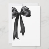 Coquette Black Bow Birthday Invitation Kaart (Achterkant)