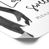 Coquette Black Bow Love is Sweet Treat Favoriet Si Poster (Hoek)