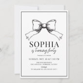 Coquette Black Bow Ribbon Volwassen Verjaardag Kaart (Voorkant)