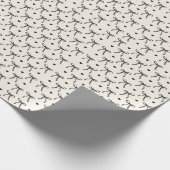 Coquette Black Bow Schattige Hart Vrouwelijk Schat Cadeaupapier (Hoek)