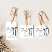 Coquette Black Bow Tying the Knot Dank u Bedankjes Labels