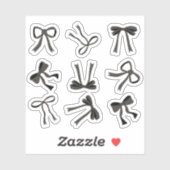 Coquette black Bows Sticker (Vel)