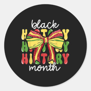 Coquette Black Geschiedenis Maand Afrikaanse Vrouw Ronde Sticker