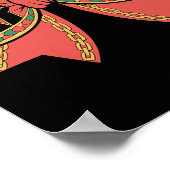 Coquette Black History Month Afro-Amerikaanse boog Poster (Hoek)