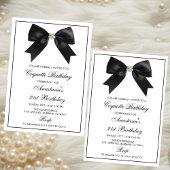 Coquette Black Ribbon,Coquette Party Birthday  Kaart