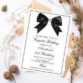 Coquette Black Ribbon,Coquette Party Birthday  Kaart