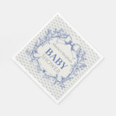  Coquette Blauw baby shower Servet (Hoek)