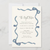 Coquette blauw de avond voor het repetitiediner kaart (Voorkant)